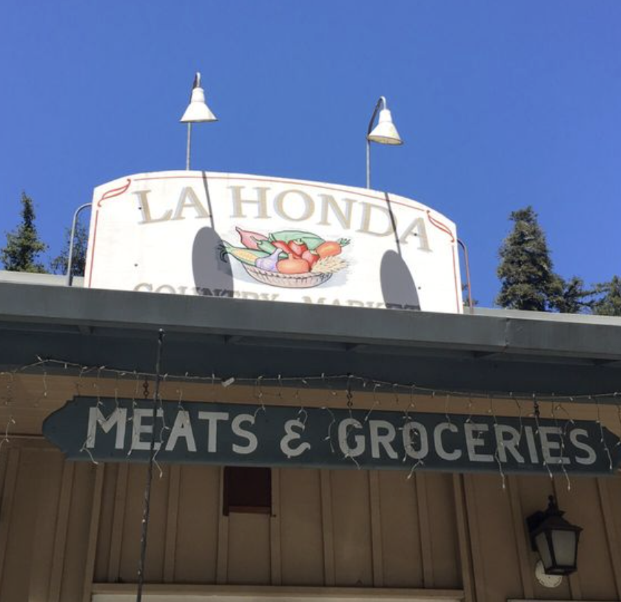 La Honda Country Market sign