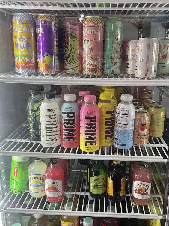 Cold drinks and specialty beverages in the market cooler